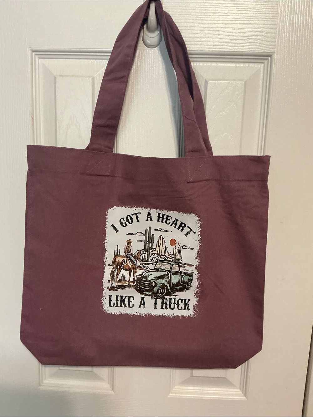 I Got a Heart Like a Truck Graphic Tote Bag - just pressed!